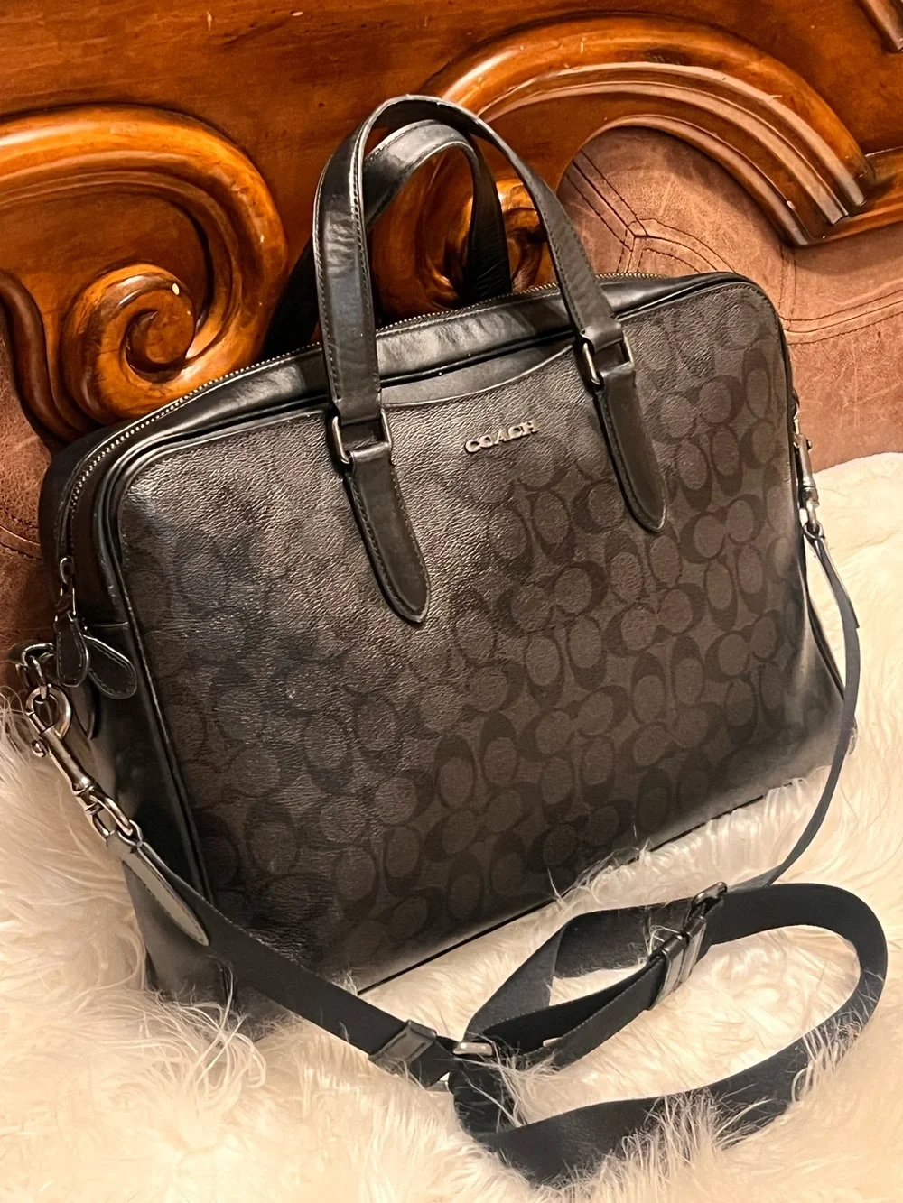 Coach men briefcase
